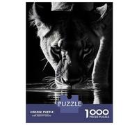 Puzzle Da 1000 Pezzi Per Adulti Lioness Drinking Water - Black And White Puzzle Gioco Rompicapo Gara Di Velocità Delle Mani Attività Divertenti A Casa 38x26cm/1000pcs