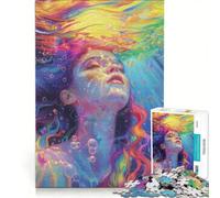 Puzzle da 1000 pezzi per adulti Liquid Dreams gioco impossibile interazione genitore-figlio lista dei desideri con Babbo Natale 50x75cm