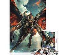 Puzzle da 1000 pezzi per adulti L'ira del drago Giocattolo educativo Regalo di compleanno Giochi rilassanti Collezione di artisti Belle arti Dimensioni 38x26cm