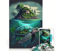 Puzzle da 1000 pezzi per adulti "L'isola delle tartarughe" gioco impossibile ideale per passare il tempo durante le vacanze regalo di compleanno o di viaggio 50x75cm
