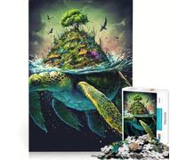 Puzzle da 1000 pezzi per adulti "L'isola delle tartarughe" gioco rompicapo stimolante da completare per rafforzare l'amore tra le coppie 38x26cm