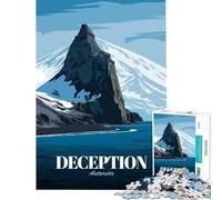 Puzzle da 1000 pezzi per adulti "L'isola dell'inganno" poster di viaggio sull'Antartide giochi rilassanti giocattoli che creano dipendenza per coltivare la pazienza regalo di compleanno decorazione
