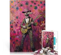 Puzzle da 1000 pezzi per adulti Lizard Rock Star Giocattoli educativi per l'apprendimento Giochi per famiglie Regalo di opere d'arte 75x50cm