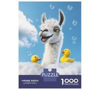 Puzzle Da 1000 Pezzi Per Adulti Llama Bath Time Puzzle Per Adulti Gioco Pratico Sfida Difficile Gioco Impegnativo Regali 52x38cm/1000pcs