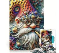 Puzzle da 1000 pezzi per adulti "Lo gnomo baciato frattale" decorazione da parete interazione genitore-figlio ideale come regalo 38x26cm