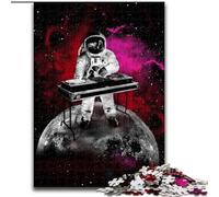 Puzzle da 1000 pezzi per adulti "Lo spazio è il posto del DJ" in legno, perfetto per regali di compleanno, Natale e Halloween, 50x75cm, decorazione artistica fai da te, regalo di compleanno perfetto