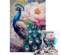 Puzzle da 1000 pezzi per adulti "Lo splendore del pavone" ideale come regalo di compleanno o di Natale per amici e familiari 38x52cm