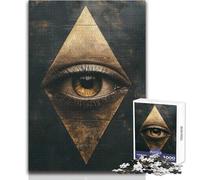 Puzzle da 1000 pezzi per adulti L'occhio che tutto vede per il divertimento in famiglia, regalo divertente per bambini dai 14 anni in su (dimensioni 38x26cm)