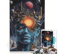 Puzzle da 1000 pezzi per adulti "L'occhio del cuore in stile surrealista" gioco per famiglie difficile e stimolante regalo di compleanno e unico 50x75cm