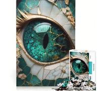 Puzzle da 1000 pezzi per adulti L'Occhio del Drago di Giada, antistress, sfida impegnativa, compleanno e altre occasioni 38x52cm