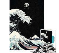 Puzzle da 1000 pezzi per adulti "L'onda del Giappone" gioco pratico per adulti decorazione per la casa ideale come regalo (dimensioni 38x26cm)