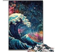 Puzzle da 1000 pezzi per adulti "L'onda dello spazio di Kanagawa", puzzle in cartone, dimensioni 26x38cm, regalo per una sfida mentale, attività educativa per adolescenti