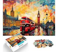 Puzzle da 1000 pezzi per adulti Londra al tramonto Antistress Vacanza in patria Uccidere il tempo Collezione di artisti, Belle arti 52x38cm
