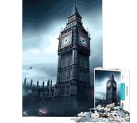 Puzzle da 1000 pezzi per adulti "Londra in una giornata tempestosa" - Gioco avvincente per coltivare la pazienza attività educative per tutta la famiglia opera d'arte regalo (Dimensioni 38x52cm)