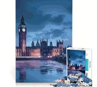 Puzzle da 1000 pezzi per adulti "Londra in una giornata tempestosa" gioco interattivo interazione genitore-figlio ideale come regalo per tutta la famiglia 38x52cm