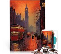 Puzzle da 1000 pezzi per adulti Londra Inghilterra Difficile da completare ma divertente e umoristico Lista dei desideri con Babbo Natale 38x26cm