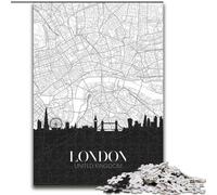 Puzzle da 1000 pezzi per adulti, Londra, Regno Unito, aiuta il cervello ad allenarsi, giocattoli avvincenti per coltivare la pazienza, collezione di artisti, belle arti, 38x26cm