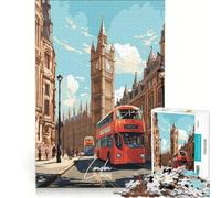 Puzzle da 1000 pezzi per adulti Londra Regno Unito gioco impossibile interazione genitore-figlio lista dei desideri con Babbo Natale 38x52cm
