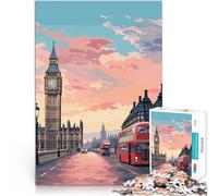 Puzzle da 1000 pezzi per adulti Londra, Regno Unito per il giocattolo di sfida del gioco educativo Lista dei desideri con Babbo Natale 52x38cm