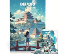 Puzzle da 1000 pezzi per adulti "L'ora d'oro di Pechino", gioco educativo, allena la mente e le mani, collezione d'artista, belle arti 38x26cm