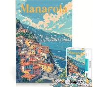 Puzzle da 1000 pezzi per adulti L'ora d'oro su Manarola, gioco per famiglie, interazione genitore-figlio, compleanno e Natale 38x26cm