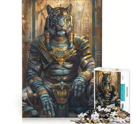 Puzzle da 1000 pezzi per adulti Lord Tiger nel Regno dei Gatti gioco educativo difficile e stimolante collezione d'artista belle arti 50x75cm