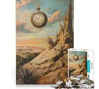 Puzzle da 1000 pezzi per adulti "L'orologio da tasca: il tempo non aspetta nessuno" giocattolo fai-da-te interazione genitore-figlio collezione d'artista belle arti 38x26cm