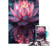 Puzzle da 1000 pezzi per adulti Lotus Neon Magic giocattolo avvincente per coltivare la pazienza gioco pratico sfida impegnativa regalo di compleanno (dimensioni 75x50cm)