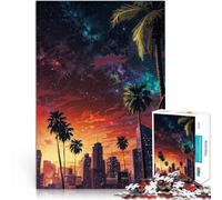 Puzzle da 1000 pezzi per adulti Luci della città al tramonto Giocattolo educativo per l'apprendimento Collezione di artisti, Belle arti 75x50cm