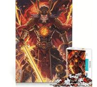Puzzle da 1000 pezzi per adulti: L'ultima battaglia del guerriero samurai con la spada luminosa gioco rompicapo assemblaggio di modelli per rafforzare l'amore tra le coppie 38x26cm
