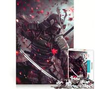 Puzzle da 1000 pezzi per adulti "L'ultimo samurai" giocattolo fai-da-te allena la mente e la mano con poster e foglio di curiosità abbinati 38x52cm