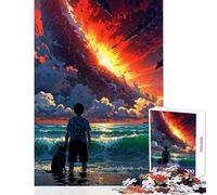 Puzzle da 1000 pezzi per adulti L'ultimo tramonto Giocattoli fai da te Ottimi regali e giocattoli Giochi rilassanti Migliorare l'amore tra coppie Dimensioni 38x26cm