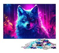 Puzzle da 1000 pezzi per adulti L'ululato del lupo per puzzle un'opera d'arte per ragazzi dai 14 anni in su (dimensioni 75x50 cm)