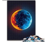 Puzzle da 1000 pezzi per adulti, luna colorata, in legno, attività divertente per la casa, 50x75cm, decorazione artistica fai da te, regalo di compleanno perfetto