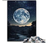 Puzzle da 1000 pezzi per adulti, luna colorata, in legno, attività divertente per la casa, 50x75cm, decorazione artistica fai da te, regalo di compleanno perfetto