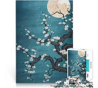 Puzzle da 1000 pezzi per adulti Luna dei fiori di ciliegio Per il divertimento in famiglia con pezzi completamente interconnessi di forma casuale 38x26cm