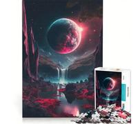 Puzzle da 1000 pezzi per adulti "Luna di Sangue che Nasce", gioco rompicapo, regalo di compleanno, adatto come decorazione da scrivania 50x75cm