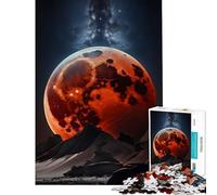 Puzzle da 1000 pezzi per adulti Luna di Sangue Eclissi Risvegliata Giocattolo avvincente per coltivare la pazienza Gioco rompicapo per tutta la famiglia Regalo per donne e uomini (Dimensioni 75x50cm)