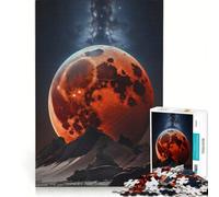 Puzzle da 1000 pezzi per adulti, Luna di Sangue, Eclissi Risvegliata, Gioco Pratico, Difficile e Sfida, Adatto per Decorazione Scrivania 38x52cm