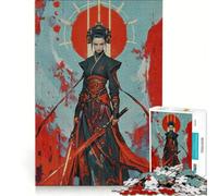 Puzzle da 1000 pezzi per adulti, Luna di Sangue, Regina Samurai, gioco pratico, difficile e stimolante, adatto come decorazione da scrivania 38x26cm