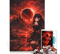 Puzzle da 1000 pezzi per adulti "Luna di sangue sulla cittadella nera", gioco rompicapo, assemblaggio di modelli, per rafforzare l'amore tra le coppie 50x75cm