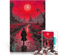Puzzle da 1000 pezzi per adulti Luna Rossa della Rovina Difficile da completare ma divertente e umoristico Interazione genitore-figlio 38x26cm