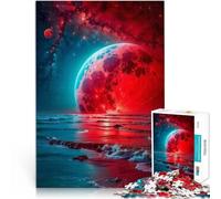 Puzzle da 1000 pezzi per adulti Luna Rossa e il Mare Antistress Vacanza in patria Uccidere il tempo offerte come regali per tutta la famiglia 52x38cm
