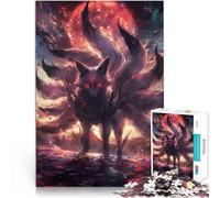 Puzzle da 1000 pezzi per adulti Luna Volpe Kitsune Nera Giocattolo educativo intellettuale decomprimente perché è ideale come regalo per tutta la famiglia 38x26cm