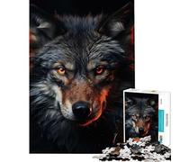 Puzzle da 1000 pezzi per adulti Lupo arrabbiato Puzzle da 1000 pezzi Giocattolo fai da te Sfida difficile Regalo di compleanno Regali (38x52cm)