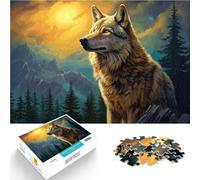 Puzzle da 1000 pezzi per adulti Lupo Bianco Aiuta il cervello ad allenare i giocattoli che creano dipendenza per coltivare la pazienza Opera d'arte 52x38cm