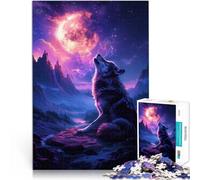 Puzzle da 1000 pezzi per adulti Lupo che ulula Difficile da completare ma divertente e umoristico Collezione di artisti, Belle arti 75x50cm