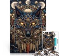 Puzzle da 1000 pezzi per adulti lupo dell'arte fantasy Fatto di cartone Adatto a partire dai 14 anni Giocattoli da regalo per la famiglia Come regalo per tutta la famiglia e gli amici