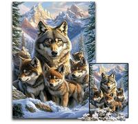 Puzzle da 1000 pezzi per adulti, Lupo delle nevi, puzzle in legno, giochi, giocattoli, regalo, migliora l'amore tra coppie per età 14+, 50x75cm