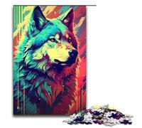 Puzzle da 1000 pezzi per adulti lupo idee regalo per giocattoli educativi intellettuali e decompressivi 75x50cm